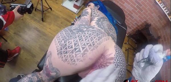  Amber Luke gets a asshole tattoo and a good fucking